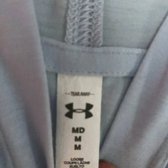 Under Armour Blue Sleeveless Hoodie Tank with Back Cutout | Size M - Picture 9 of 9